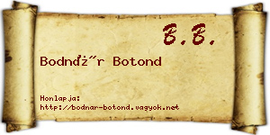 Bodnár Botond névjegykártya